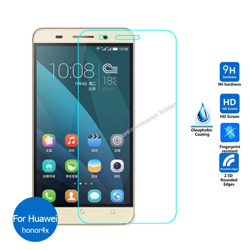 Закаленное стекло для Huawei Honor 4X 2 шт. защита экрана 9h Защитная пленка Honor4X 4 X