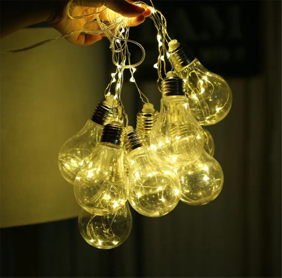 

4.5M 10 Bulbs LED String Light Waterproof Outdoor E27 Filament Bulb for Street Garden Patio Christmas Decoration 4D