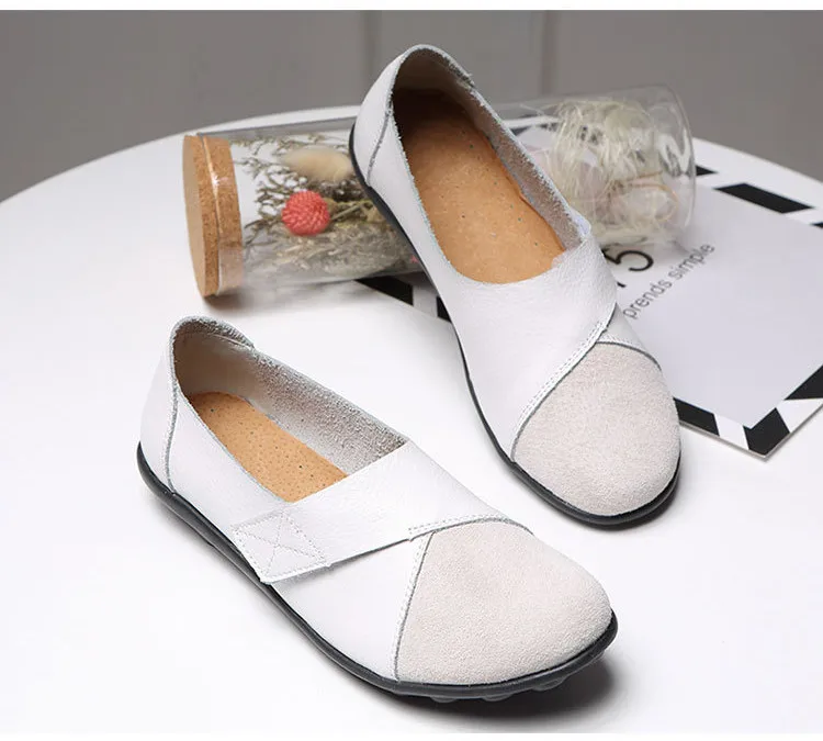 AH 1987-2019 Spring Autumn Women`s Shoes Genuine Leather Woman Loafers-8