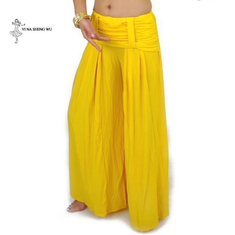 

Women belly dance Costume Practice Pants plus size Crystal Cotton Long Wide leg pants Lady Tribal Pant India Bollywood dancewear