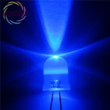 Высокое качество 20 шт. 10 мм круглый верх синий светодиодный 10 мм Ультра яркий светильник светодиод светодиодный s электронные компоненты оптом и в розницу