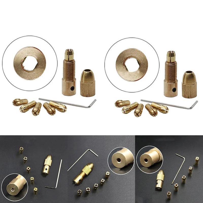 

2/2.35/3.17/4.05/5.05 Mm Electric Motor Shaft Mini Chuck Fixture Clamp 0.3mm-3.0mm Small To Drill Bit Micro Chuck Fixing Device