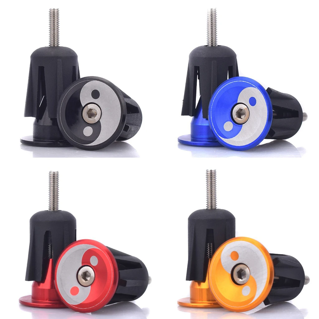 1 Pair Bicycle Handlebar Bar End Caps Plugs Stoppers Lightweight   Bicycle Parts for MTB Road Bike Cycling 1.73 x 0.94 inch 