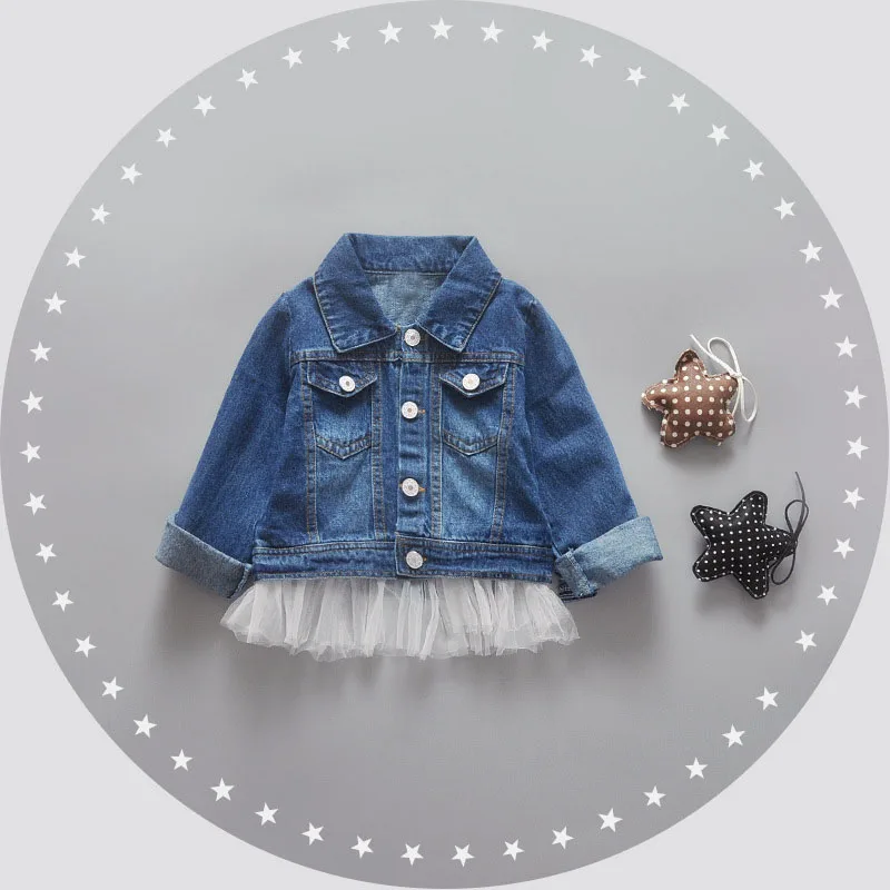 Осенняя джинсовая куртка с длинными рукавами и круглым вырезом для маленьких девочек, пальто с рисунком кролика джинсы для малышей Кардиган, верхняя одежда casaco roupas de bebe