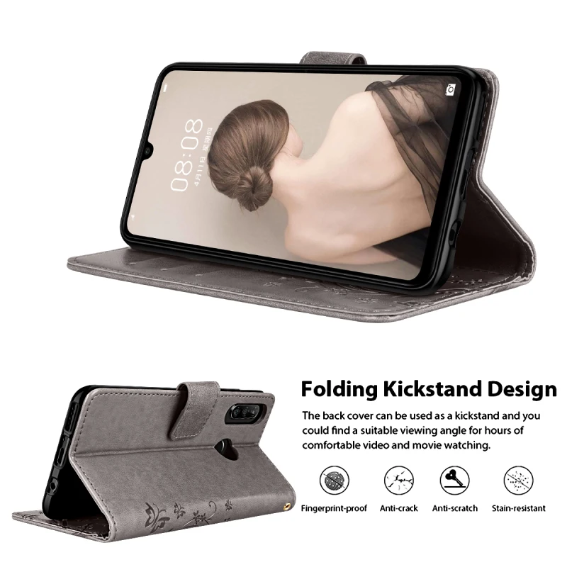 Роскошный кожаный чехол кошелек с откидной крышкой для HuaWei P30 pro сенсорным пером и