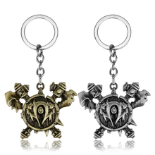 Chaveiro de jóias de filme lich rei mundo de warcraft geada de tristezas logotipo pingente chaveiro presente para homens boyfrie para fãs