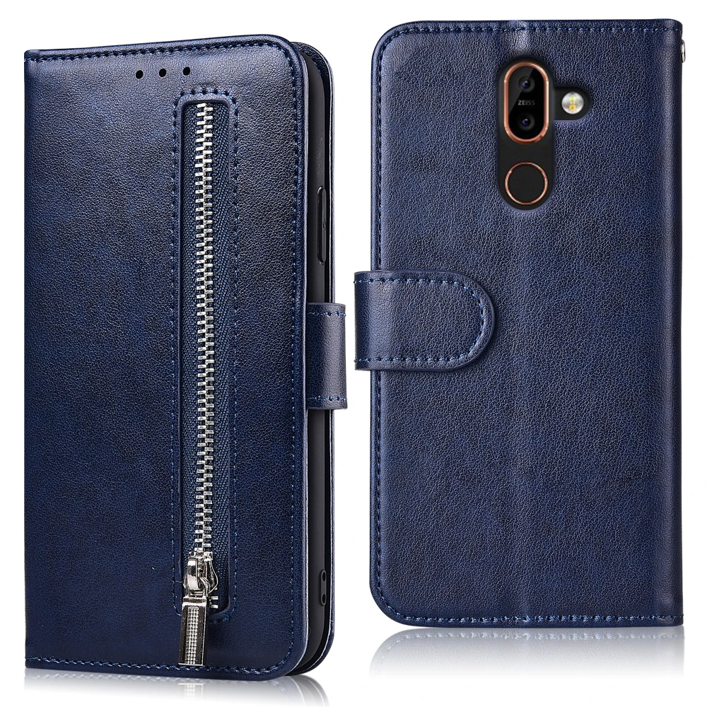 Чехол для NOKIA 7 PLUS Nokia 7 Plus NOKIA 7 Plus Fundas на молнии флип-Бумажник кожаный чехол TPU мягкий чехол для Nokia 7 Plus чехол