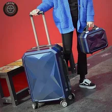 Креативная тележка Дорожный чемодан с косметичкой для мужчин женщин 2 шт./компл. Сумки на колёсиках модные личности вести чемодан