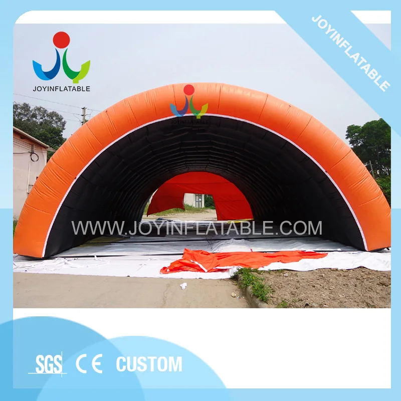 8X8M Outdoor orange blow up inflatable tunnel event tent for salein