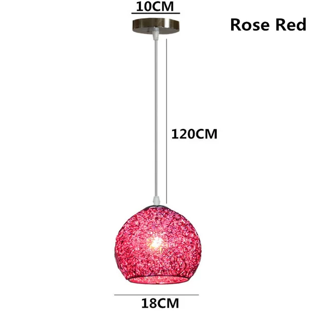 Скандинавский простой E27 светодиодный подвесной светильник, современный креативный подвесной светильник, подвесной светильник для спальни, гостиной, лобби, ресторана, бара, кафе - Цвет корпуса: rose red