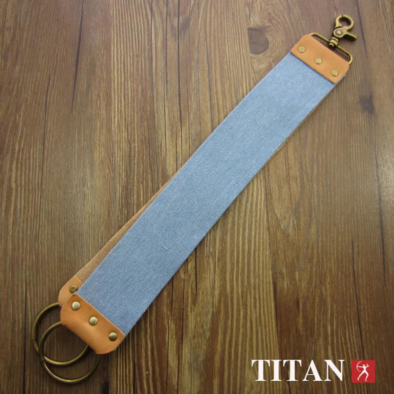 Titan Razor Strop коровья кожа холст 2 слоя для заточки прямые бритвы шлифовальная ткань