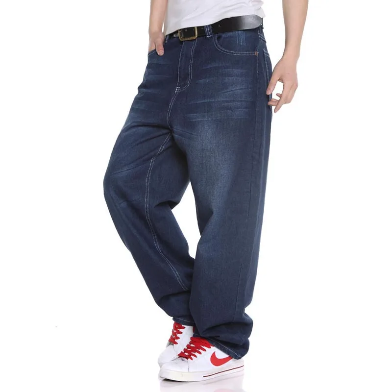 Plus Size Hip Hop Baggy font b Jeans b font font b Men b font Straight