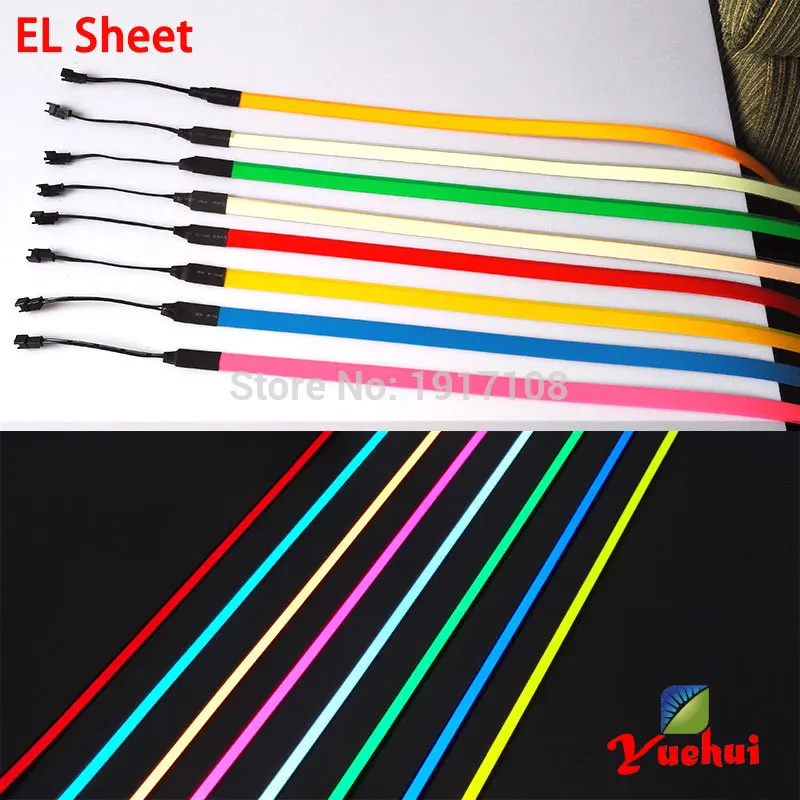 

1.4X60CM 8Colors EL Tape EL wire EL Strip With DC-3V Sound activated Driver for party decoration,car,house,dispaly,holiday