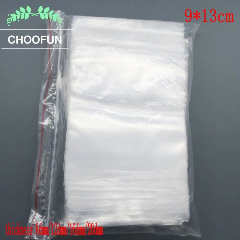 

100pcs Thick 9x13cm PE Transparent Clear Self Sealing Zip Lock Bags Necklace Jewelry Small Goods Plastic Packaging Bags