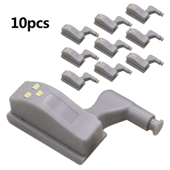 

2018 10pcs/set Universal LED Under Cabinet Light Cupboard Inner Hinge Lamp Closet Wardrobe Sensor Light Home Kitchen Night Light