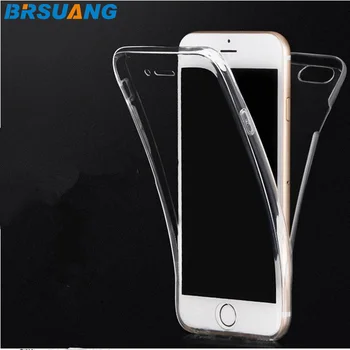 

1000pcs/lot Clear Full Coverage Case Transparent 360 Degree Protective Phone Cover For Apple iphone 5 5s SE 6 6s 6 6s 7 7 Plus