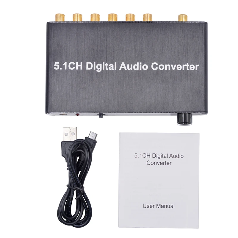Kebidu 5.1CH цифровой аудио преобразователь декодер AY77 SPDIF коаксиальный к RCA DTS AC3 5 1
