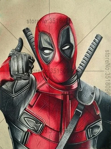2018 full square round drill cartoon 5d diy diamond painting ruxing 5d deadpool diy diamond painting embroidery diamond painting cross stitch rhinestone mosaic painting