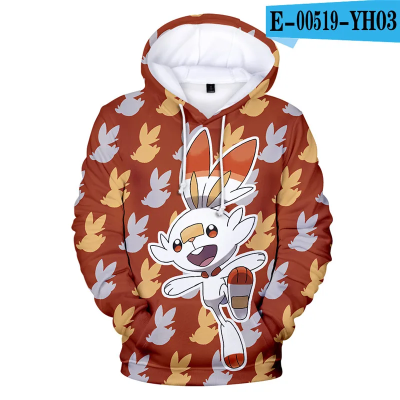 

Cartoon Hoodie Pokemon Sweatshirt Hooded Tracksuit Game Streetwear Causal Game Clothings Children Clothing Popular Clothes Kids