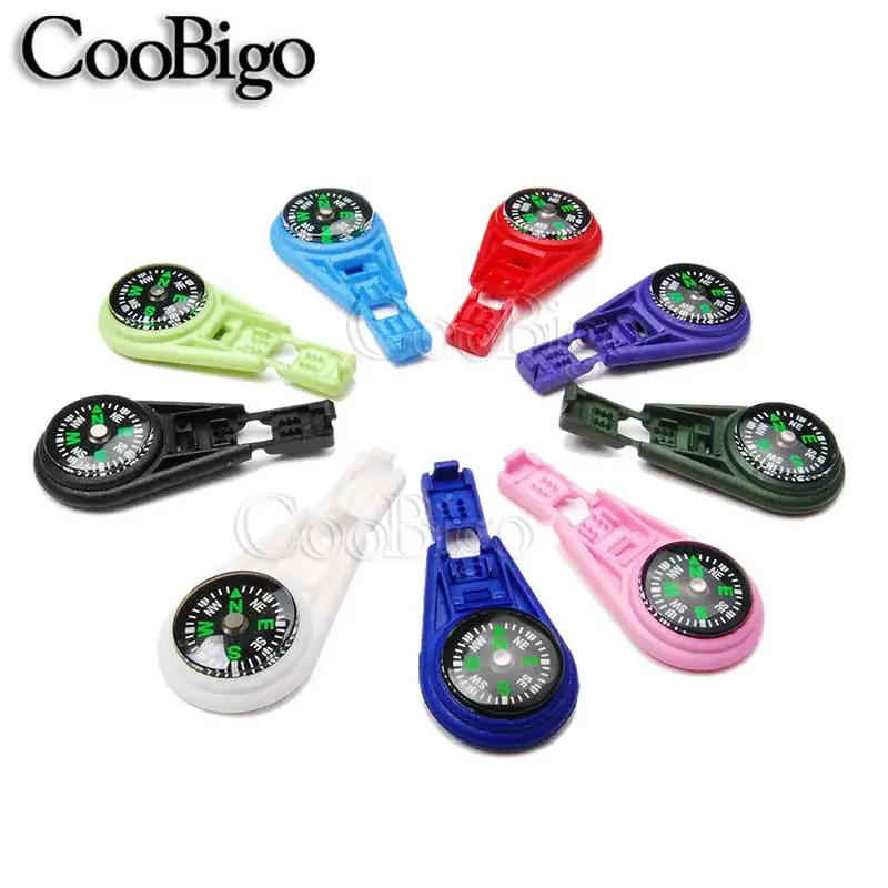 

For 2mm Paracord Rope Colorful Zipper Pull Compass Cord Ends Tatical Moll Backpack Survival Camp Travel Kits