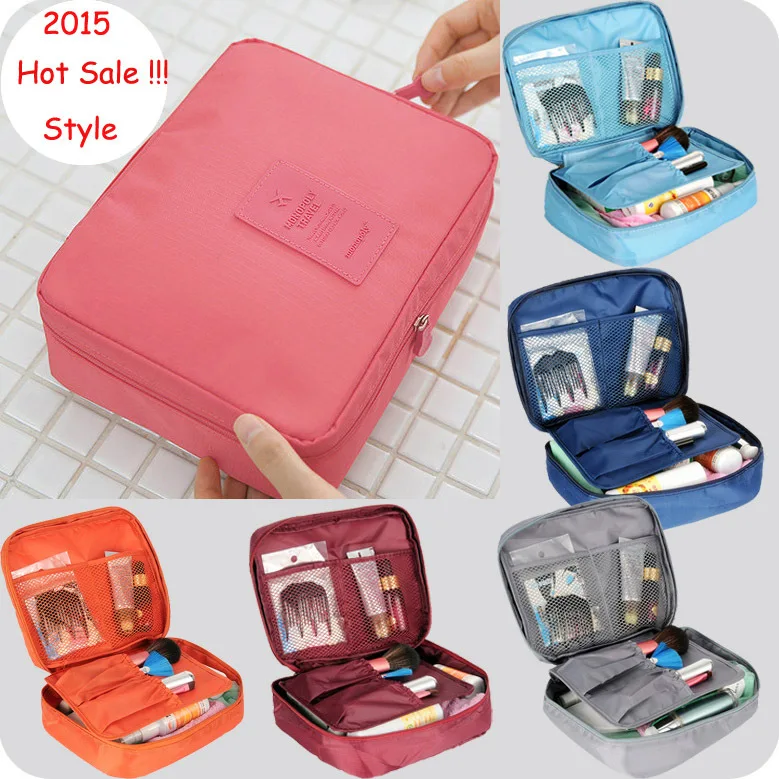New 2015 Nylon Multifunction Make up Organizer bag Women Cosmetic bags
