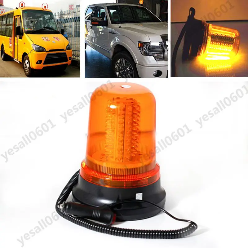 

120 LED Amber Car Truck School Bus Rotating Roof Strobe Flash Light Emergency Warning Lamp Yellow