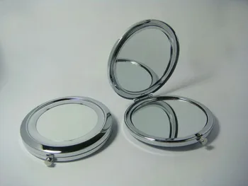 

Wholesale 480Pcs Blank Sliver Compact Mirror Customized DIY Portable Metal CosmeticMakeup Mirror-DHL Free shipping