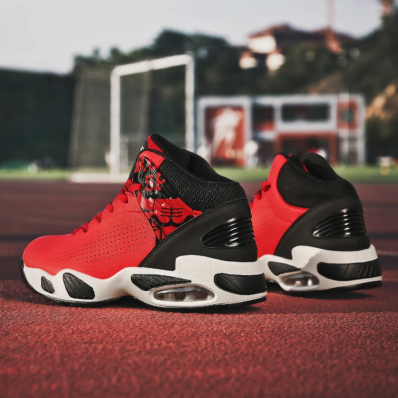 2019 الرجال عالية أعلى حذاء كرة السلة للصدمات الرياضية في الهواء الطلق رجل الأحذية ضوء تنفس أجهزة لياقة خارجية أحذية رياضية الأسود 2019 الرجال عالية أعلى حذاء كرة السلة للصدمات الرياضية في الهواء الطلق رجل الأحذية ضوء تنفس أجهزة لياقة خارجية أحذية رياضية الأسود