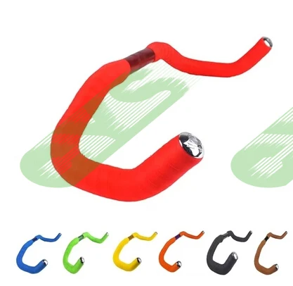 

2015 new Road Bike Handlebars with tape warp fixie fixed gear bull horn bicycle handle bar 25.4mm Track bike belt bar