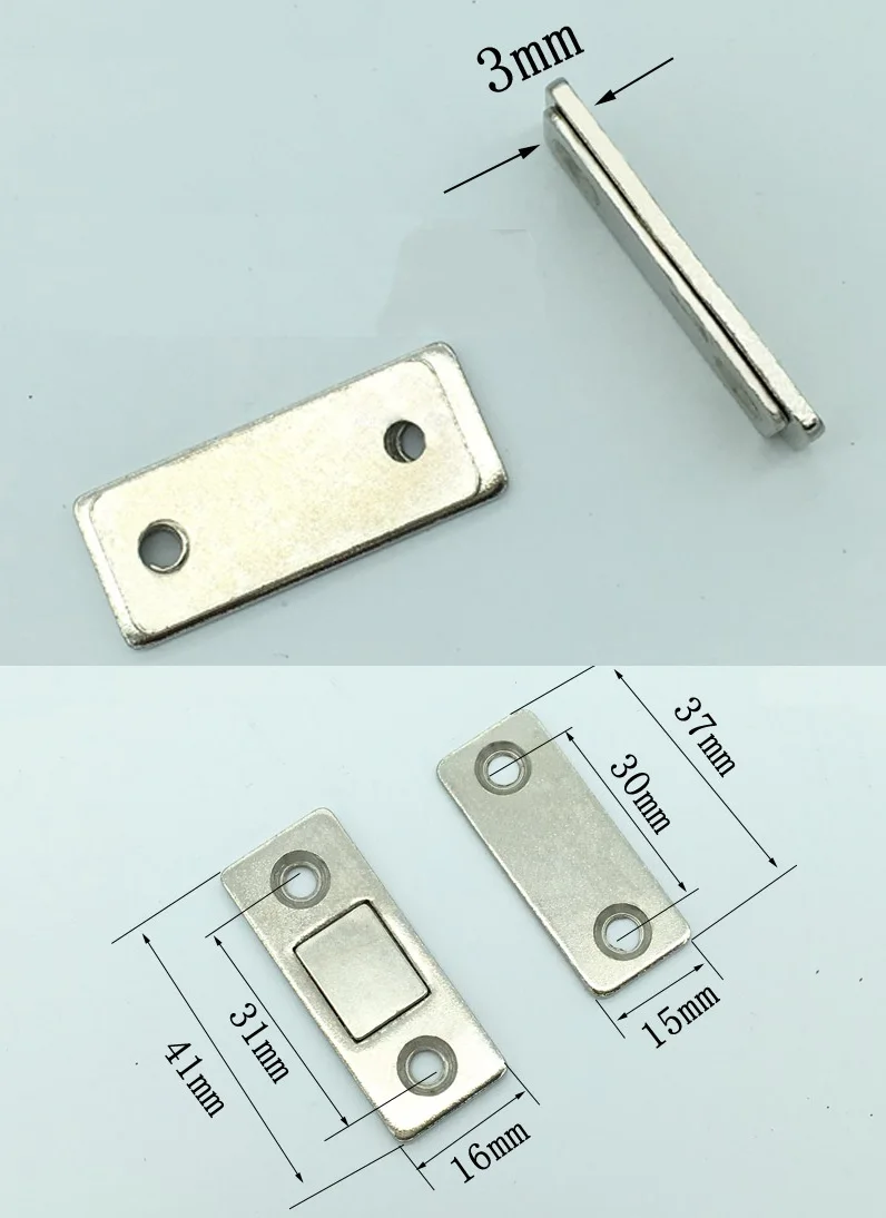 2 шт./лот круглый квадратный тонкий шкаф ящик комод магнитный дверной замок Магнитная защелка Магнитная фурнитура для шкафов - Цвет: Square