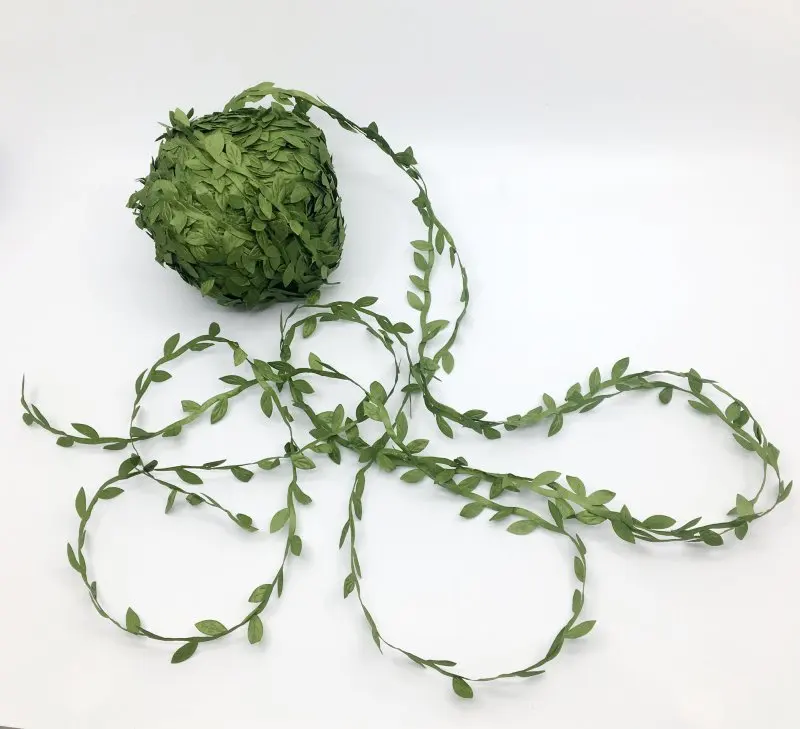 

20m Artificial Green Flower Leaves Rattan DIY Garland Accessory For Home Decoration hairbands headband hairflowers