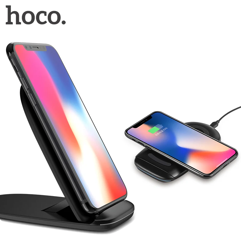 

HOCO Qi Wireless Charger 10W For iPhone X 8 Samsung Note 8 S8 Plus S7 S6 Edge Phone Fast Wireless Charging Docking Dock Station