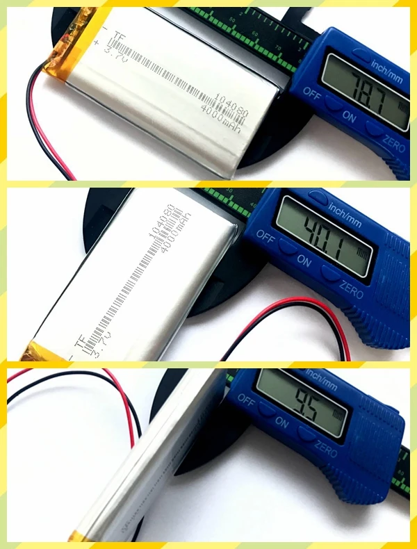 3,7 V 4000 mAh 104080 соединительная головка XH2.5mm 2 p полимерная литиевая батарея gps psp DVD электронные книги планшет ПК история машина