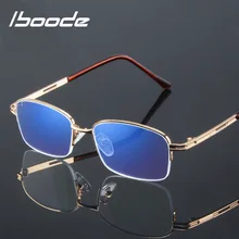 Iboode, новинка, очки для чтения, мужские, анти-синий светильник, очки для пресбиопии, Wo, мужские, высокое качество, металлические, деловые очки