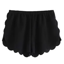 Шифоновые шорты с высокой эластичной талией, свободные однотонные повседневные женские летние модные пляжные шорты krotkie spodenki#15