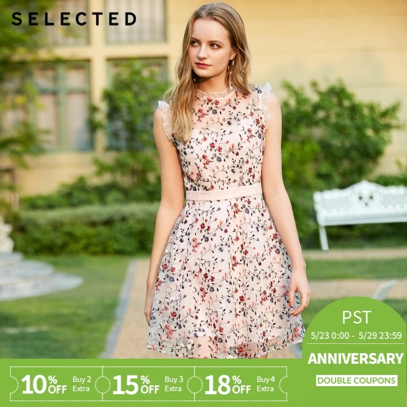 

SELECTED Floral Embroidery Gauzy Dress S|41922J534