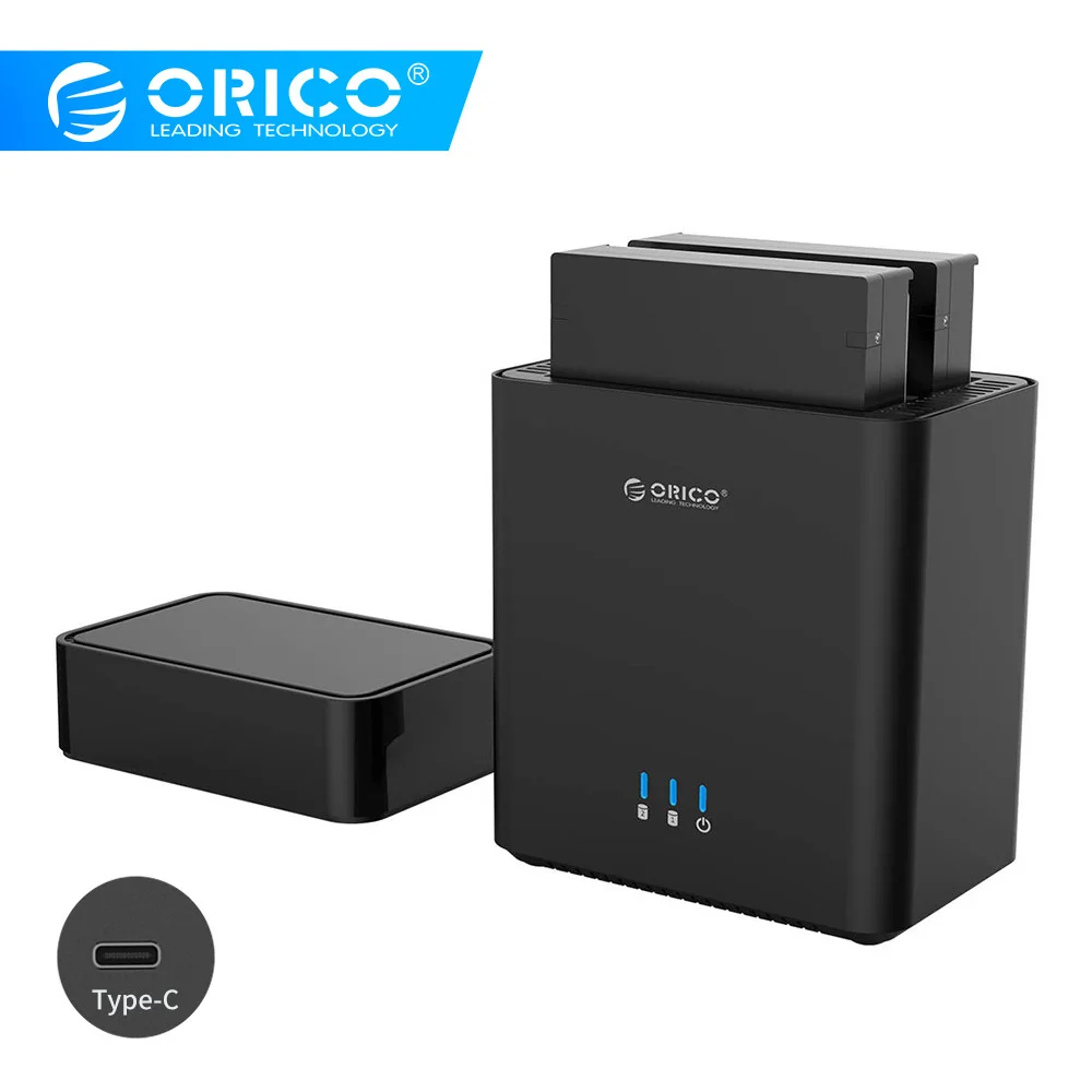 ORICO двойной отсек магнитного типа 3,5 дюйма type-C жесткий диск 20 ТБ максимальная поддержка UASP 12V4A мощность USB3.1 Gen1 HDD корпус