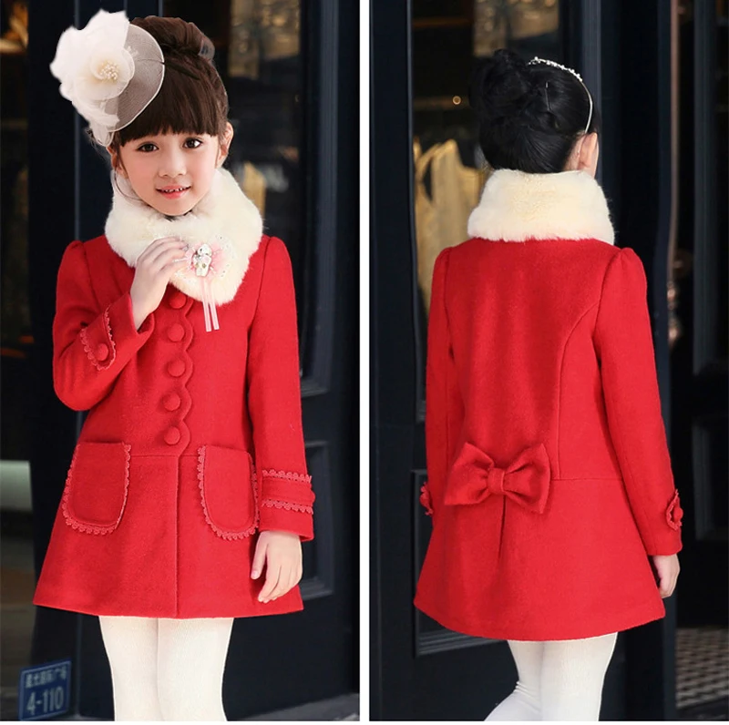 Goedkoop 2019 Winter Jassen Voor Meisjes Jassen Katoen Kinderen Bovenkleding Lange Mouwen Kinderen Jas Voor Meisjes Kleding 3 4 5 6 7 8 9 10 12 jaar