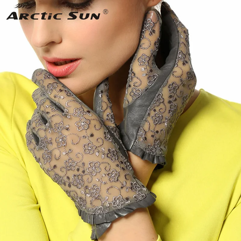 2019 Hot Sale Medival Lolita Women Lace Genuine Leather Gloves Unlined Nappa Lambskin Wrist Sunscreen Glove Free Shipping L095N 2019 Hot Sale Medival Lolita Women Lace Genuine Leather Gloves Unlined Nappa Lambskin Wrist Sunscreen Glove Free Shipping L095N