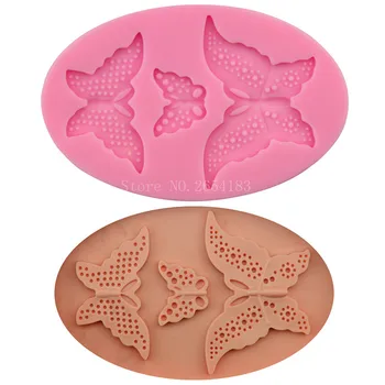 

3 hold Animal butterfly Silicone Fondant Soap 3D Cake Mold Cupcake Jelly Candy Chocolate Decoration Baking Tool Moulds FQ2270