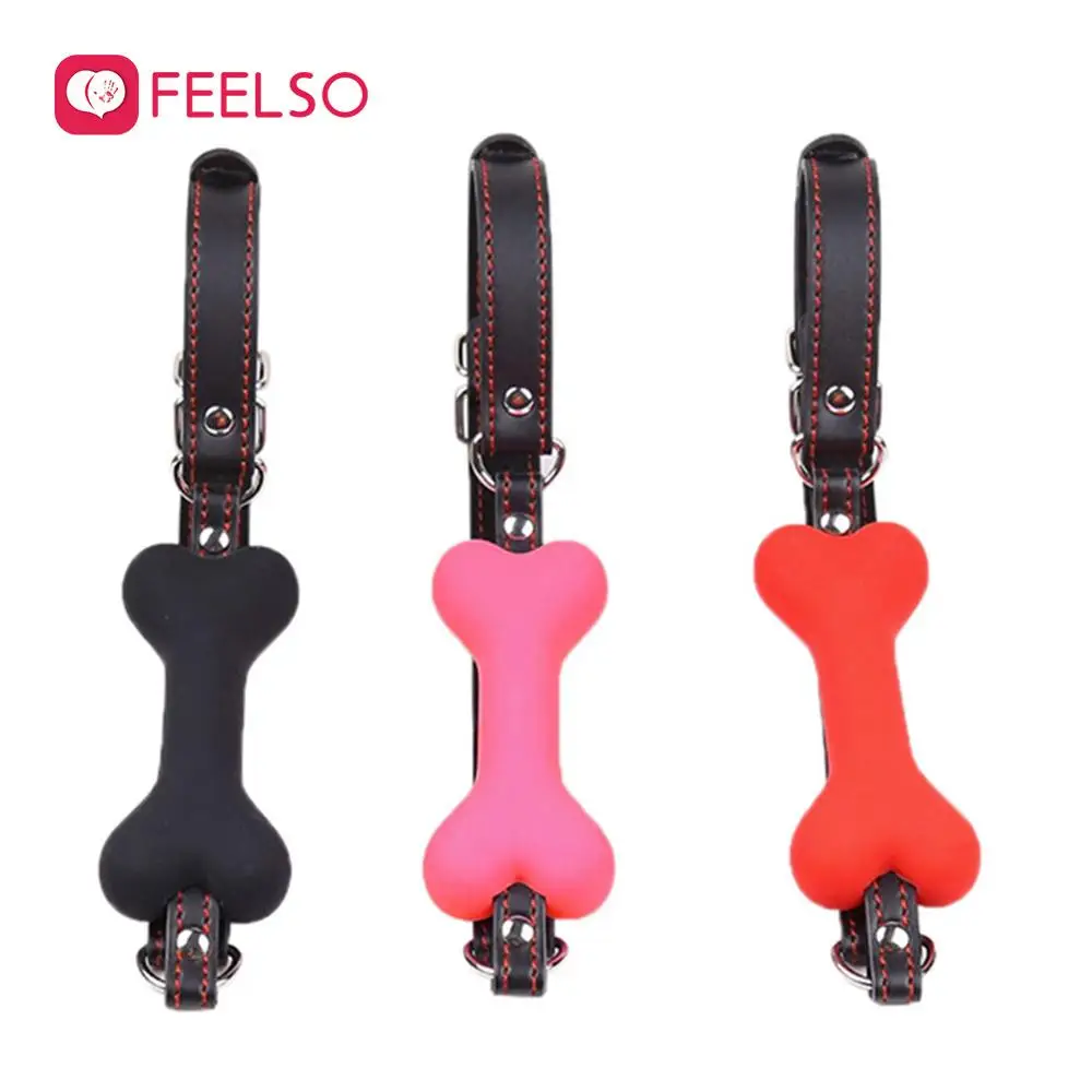 

3 Colors Open Silica Gel Bone Ball Bite Mouth Port Plug Toy Adult Games Lips Shaped Mouth Bite Gag Store Shop Bondage Leash ZL