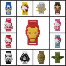 5 шт./лот ПВХ обувь пряжки супер hero hello kity украшение для шнурка аксессуары для обуви вечерние небольшой подарок для детей