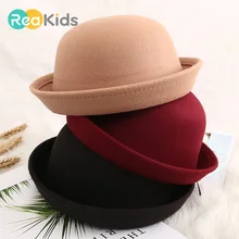 REAKIDS/Детская кепка-ведро для мальчиков и девочек; летняя шапка для маленьких девочек; модная солнцезащитная Кепка для маленьких девочек; детская Шерстяная кепка