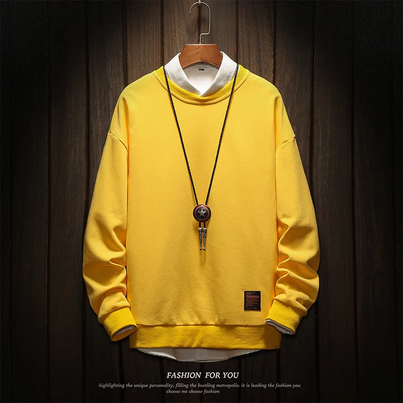 

2019 Autumn New Japanese Couple Trend Pure Color Wild Loose Simple Long-sleeved T-shirt Bottoming Cotton Large Size Multicolor