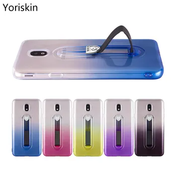 

New Arrival Hybrid PC + TPU Phone Case For Samsung Galaxy J7 J3 2018 Silicone Slim Back With Retractable Bracket Stand Case