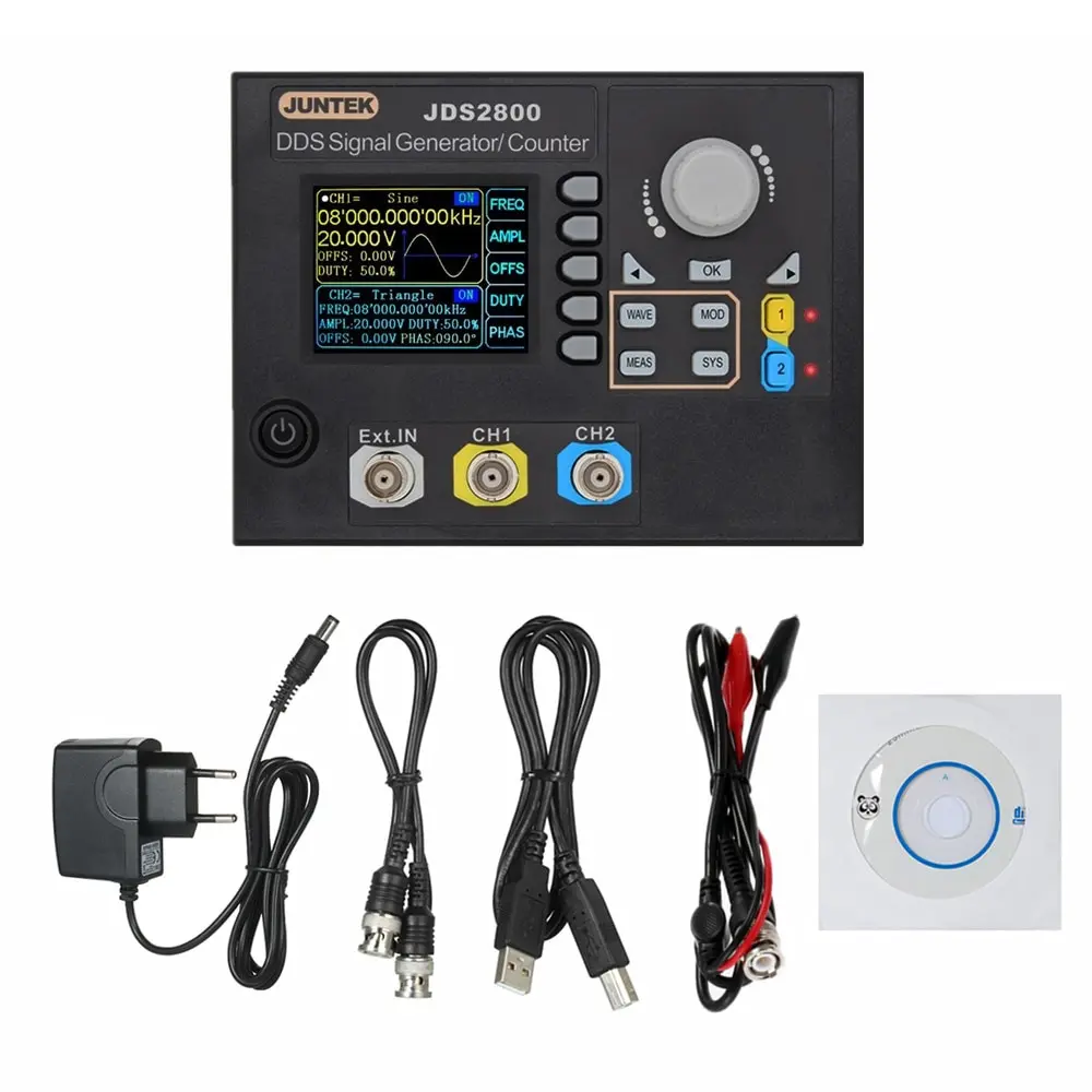 

Digital Control Dual-channel DDS Function Arbitrary Signal Generator Frequency Meter Generator 40MHz 266MSa/s