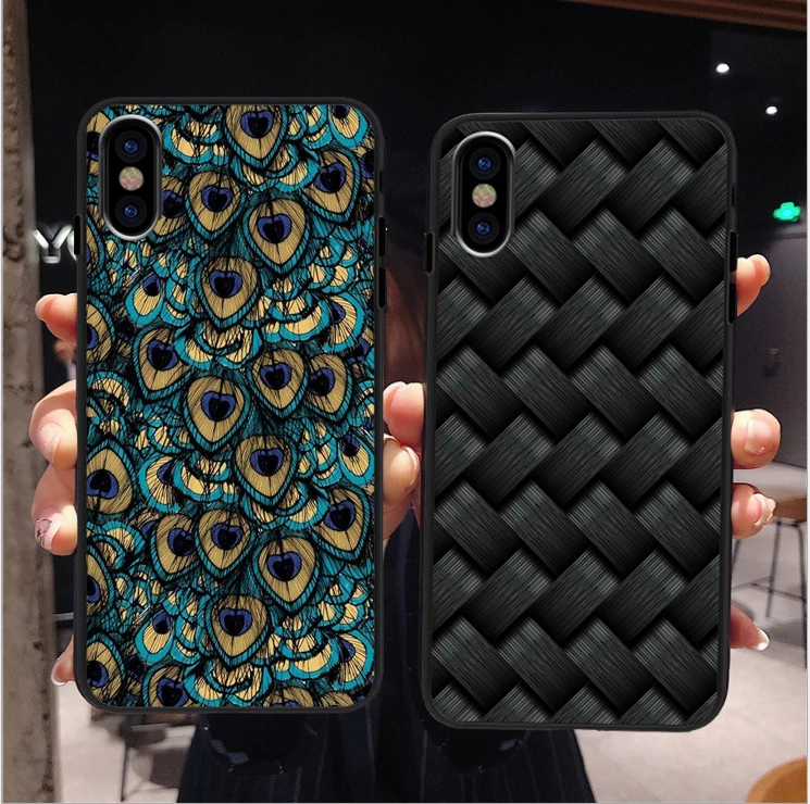

nimal fur and Diamond stripe lattice pattern black Soft Silicone Phone Case For iphone 5S SE 6 6S Plus 7 8 Plus X10 XR XS MAX