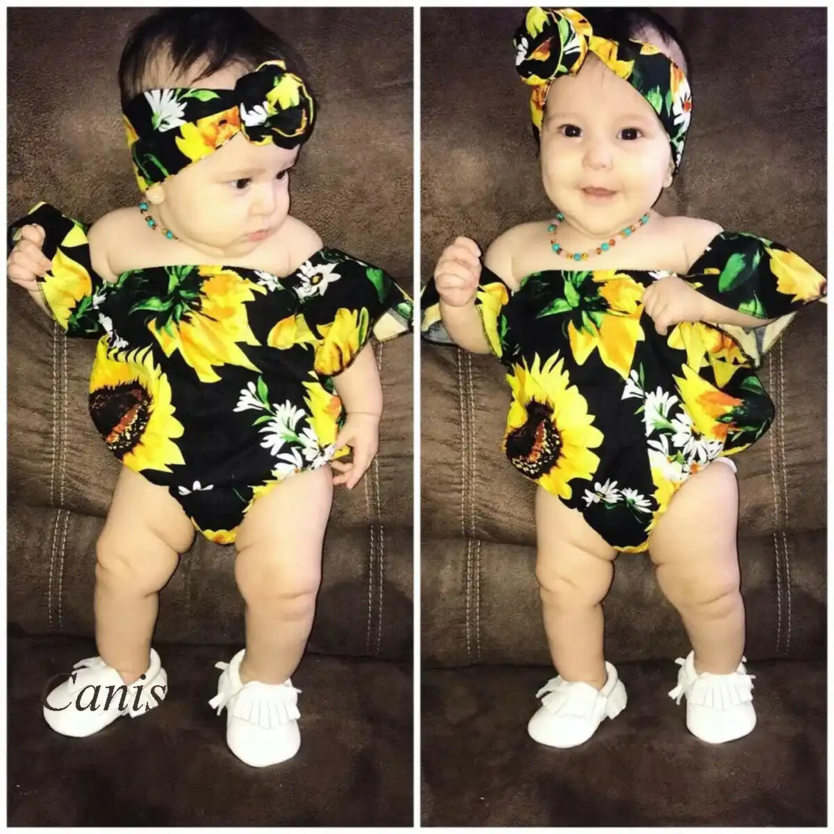 newborn girl sunflower outfits