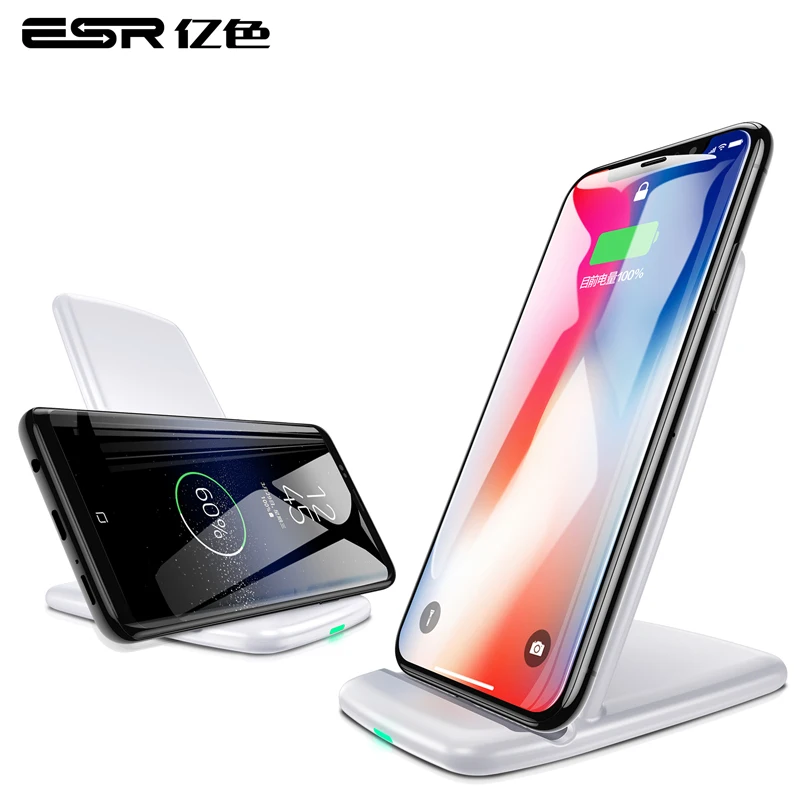 ESR Qi Беспроводное зарядное устройство для iPhone X 8 plus Быстрая Зарядка Док-станция Беспроводное зарядное устройство для samsung Note 8 S9 S8 Plus S7 S6 Edge