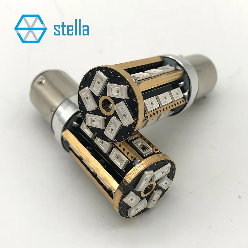 2 шт. 1157/BAY15D P21/5 Вт авто светодиодный лампы желтый/красный/белый стоп сигналы